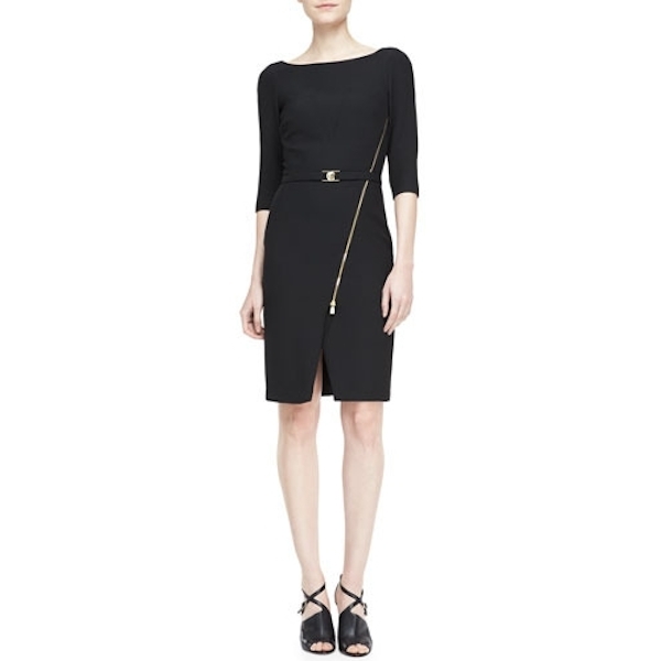 versace-asymmetric-zip-belted-dress