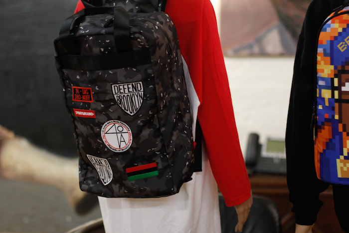 Breakfast with Spike Lee and Sprayground Backpacks camouflage 2 in 1 bag claire sulmers fashion bomb daily