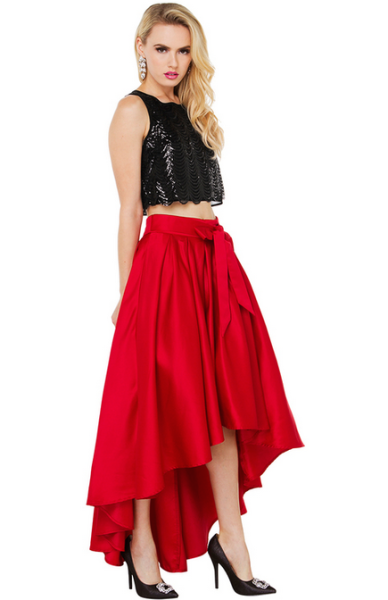 Bomb Product of the Day: Shop Akira’s Grace High Low Shine Skirt ...
