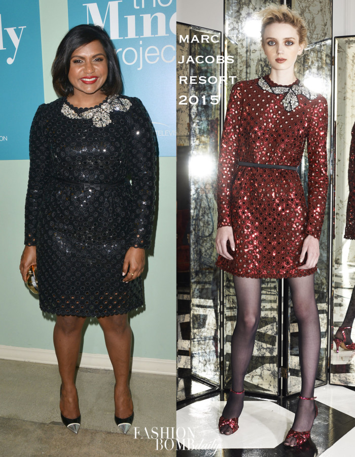 _0-Mindy-Kaling's-The-Mindy-Project-Writers-Panel-Marc-Jacobs-Resort-2015-Oversized-Sequin-Dress-and-Jimmy-Choo-Silver-Cap-Toe-Pumps