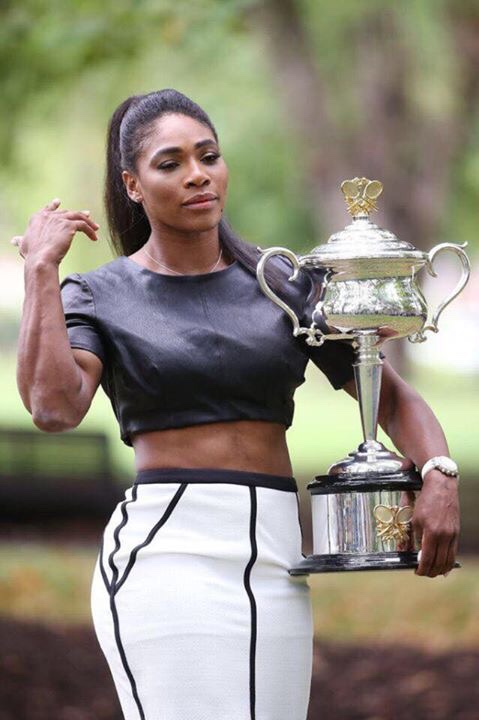 0 Serena Williams's French Open Acceptance Photos Black and White Slit Front Pencil Skirt