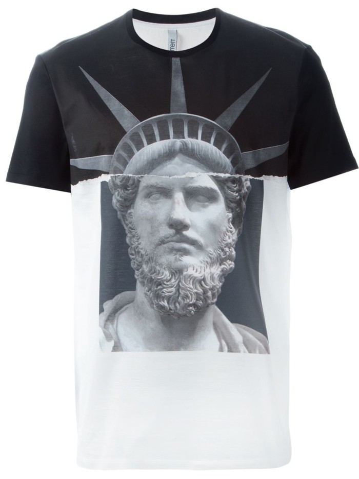 00 50 Cent's Effen Vodka Event Neil Barrett Abstract Print Statue of Liberty T-Shirt + His Givenchy Sneakers