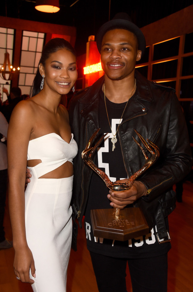 2 Chanel Iman's Spike TV Guy's Choice Awards Solace London Strapless Cut Out Dress