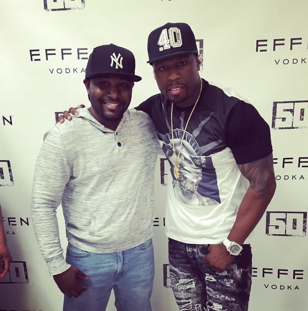 50 Cent's Effen Vodka Event Neil Barrett Abstract Print Statue of Liberty T-Shirt + His Givenchy Sneakers