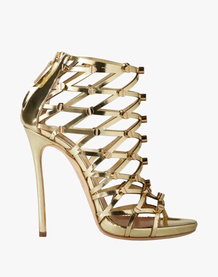 88888 Miss Jackson's Compound DSquared2 Xenia Gold Stud Sandals