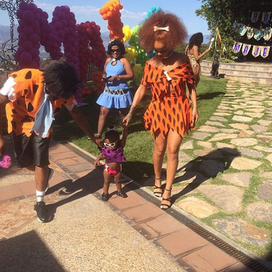 flintstones orange 2010 2 Rihanna Wears Jeremy Scott Spring 2015 to Niece Majesty's 1st Birthday Party