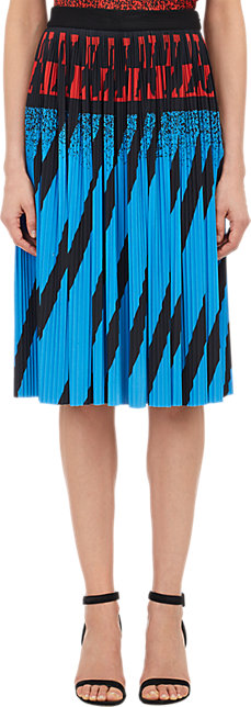 7 Kat Graham's LA Alexander Wang Blue and Red Pleated Skirt