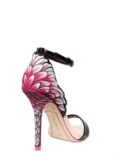 7  sophia webster flamingto patent and satin sandals