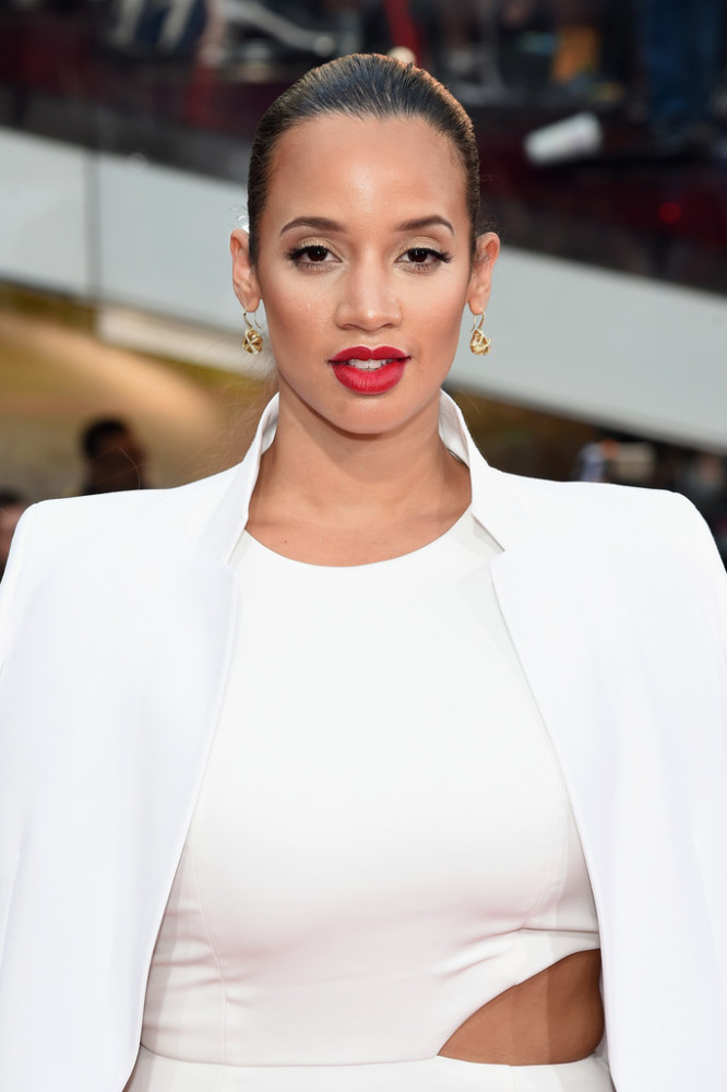 8 Dascha Polanco's Mission Impossible Premiere Jay Godfrey White Cut Out Gown and 2nd Day Official Jacket