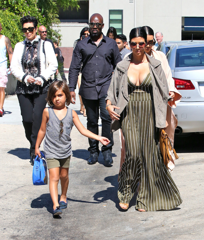The Kardashian Family leave a showing of Phantom of the Opera and then arrive at the Ivy in Los Angeles
