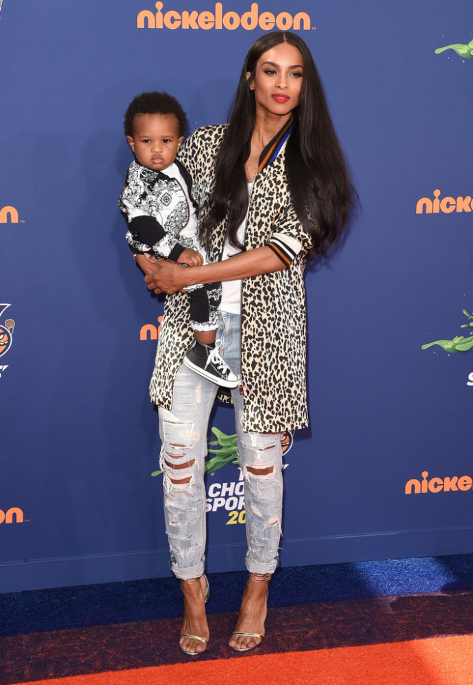 Ciara's Nickelodeon Kids Sports Choice Awards Bouchra Jarrar Leopard Varsity Jacket