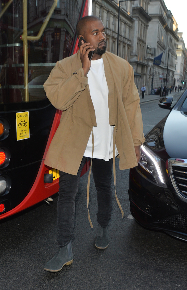 Kanye West was spotted at the Haymarket Theatre in London..