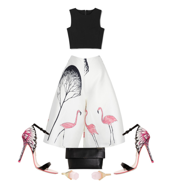 Sophia Webster's Flamingo Patent and Satin Sandals