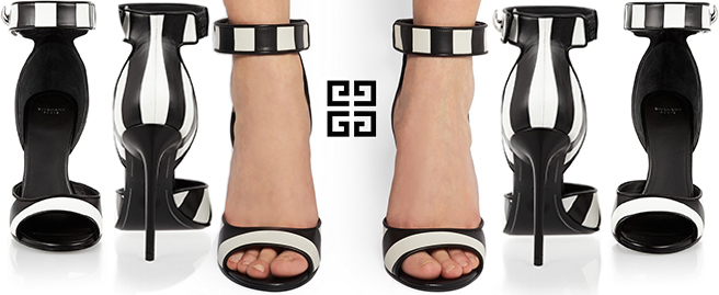 Striped-sandals-black-white-Givenchy