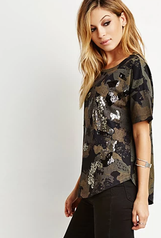forever 21 sequin camo tee 4