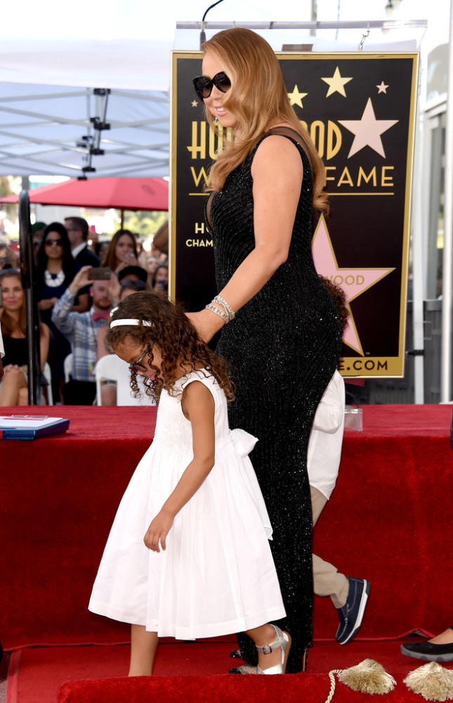0 Mariah Carey's Hollywood Walk of Fame Yousef Aljasmi Black Sequined Gown