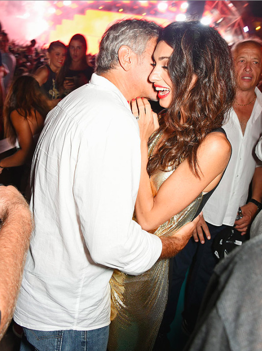 1 Amal Clooney's Ibiza Vionnet Gold Cowl Neck Dress