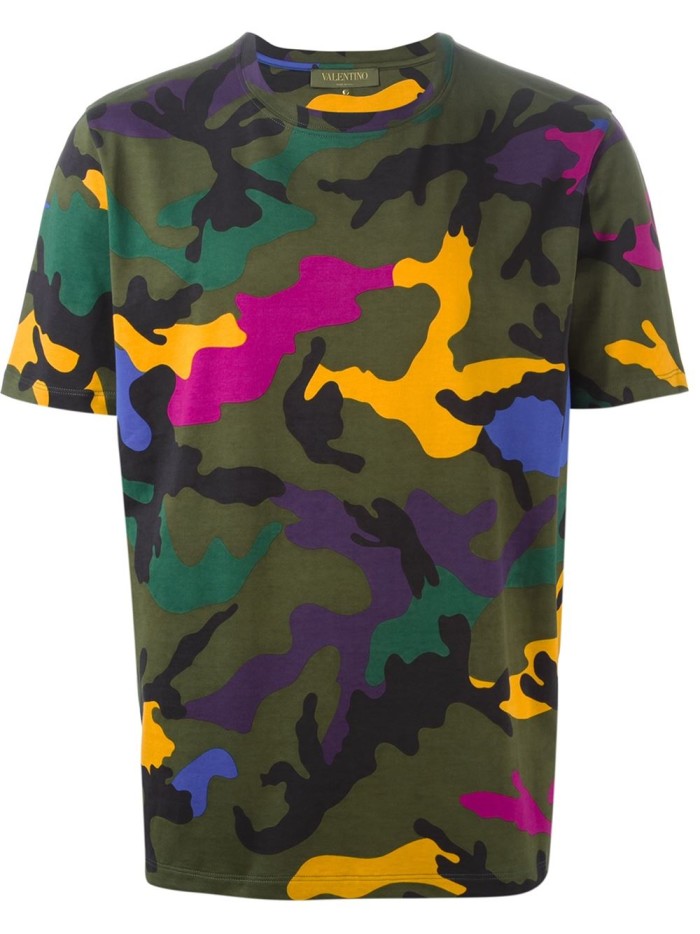 1 Kenny Burns Prive Valentino Multicolor Camouflage T-Shirt