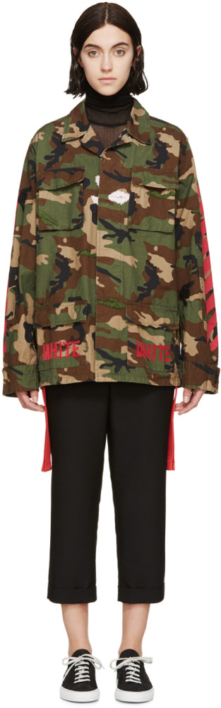 2  EJ Johnson's The Nice Guy Off White by Virgil Abloh Green Camouflage Military Jacket