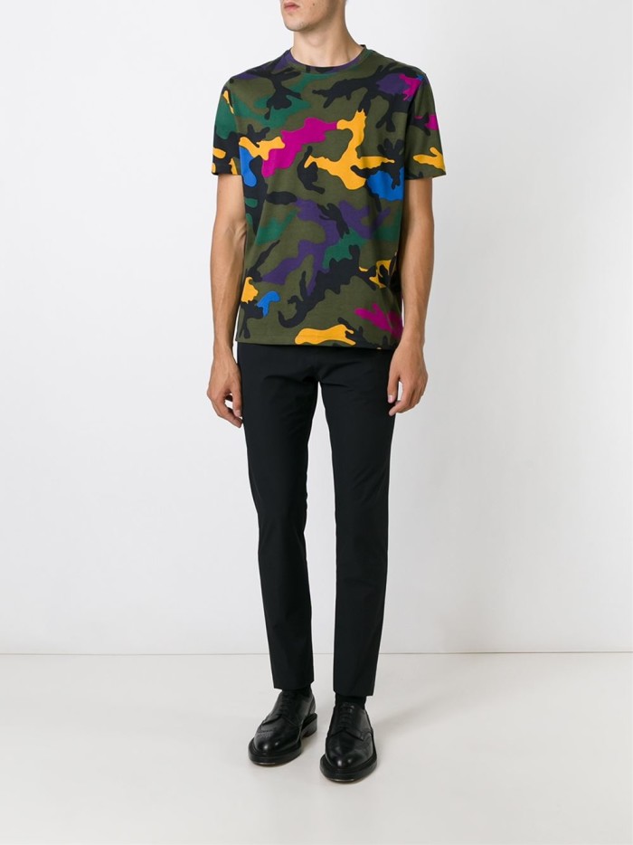 2 Kenny Burns Prive Valentino Multicolor Camouflage T-Shirt
