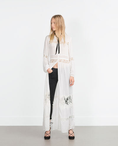 2 Nene Leakes and Chrissy Lampkin's Instagram Zara White Embroidered Crochet Cover Up Tassel Tunic Dress