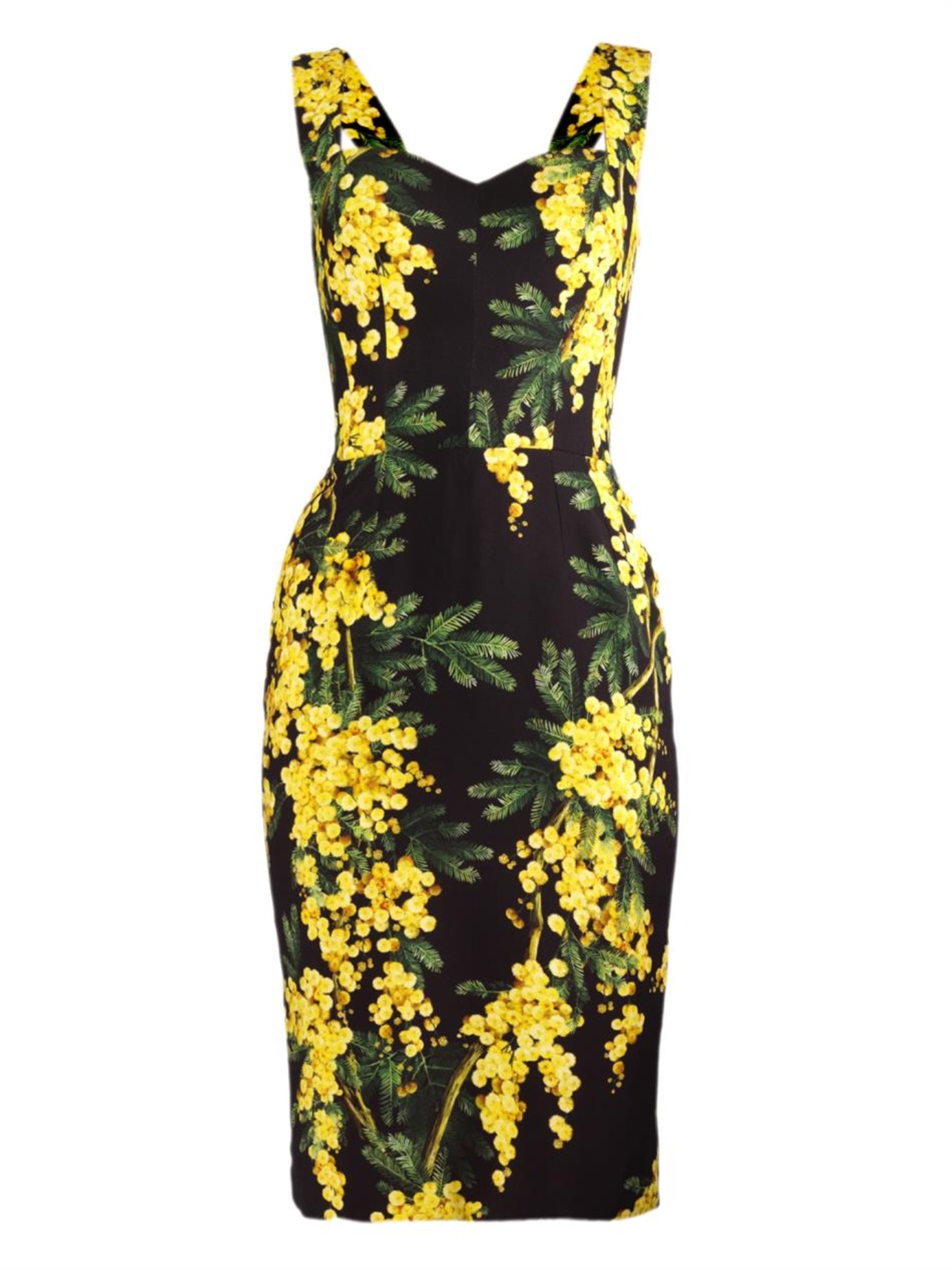 2 Tracee Ellis Ross's TCA Press Tour Dolce & Gabbana Black and Yellow  Floral Dress