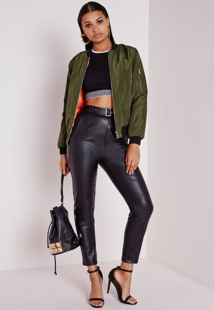 3 MissGuided's Olive Green Padded Bomber Jacket