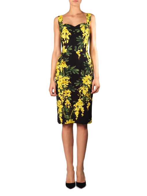 3 Tracee Ellis Ross's TCA Press Tour Dolce & Gabbana Black and Yellow Floral Dress