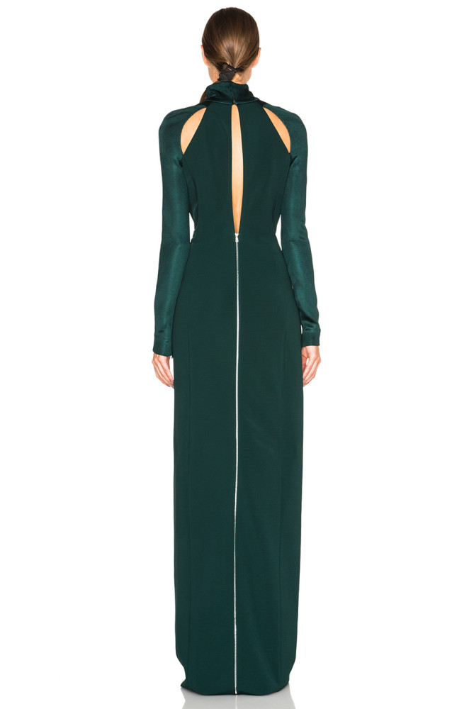 4 Khloe Kardashian's Instagram Date Night Mugler Black Long Sleeve Keyhole Cut Out Gown