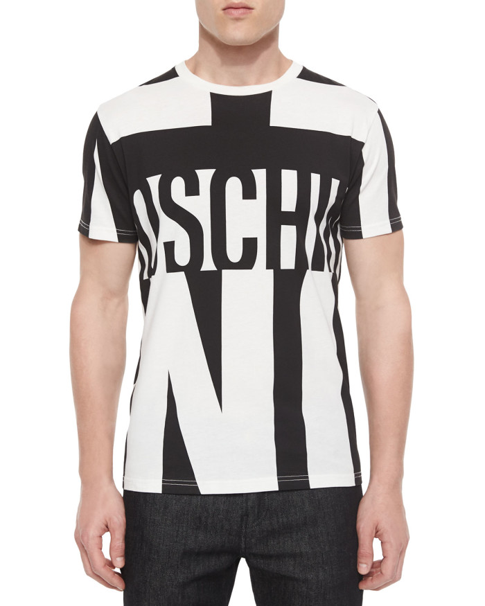 7  Monica Brown's Meet and Greet at DTLR Moschino Black and White Logo Letter Tee and Slashed Black Jeans
