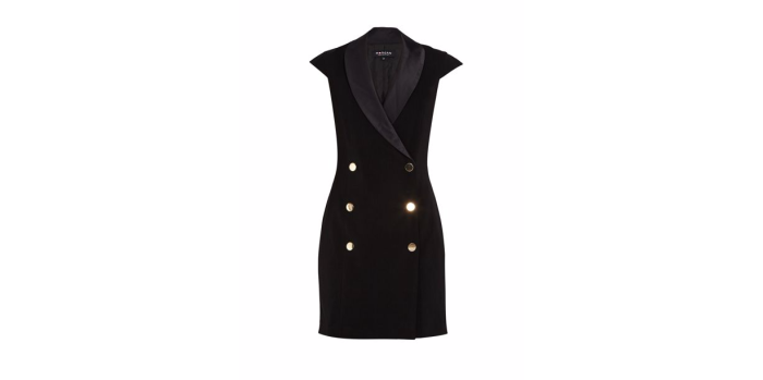 Morgan Tuxedo Style Mini Dress With Buttons