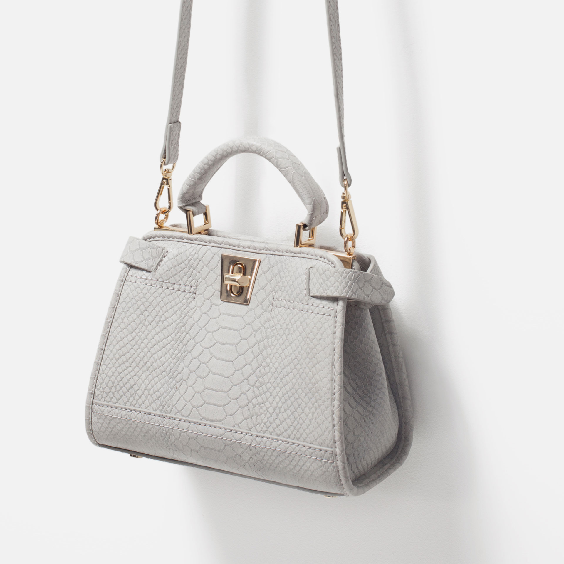 Bomb Product of the Day: Zara’s Grey Mini City Bag with Double Closure