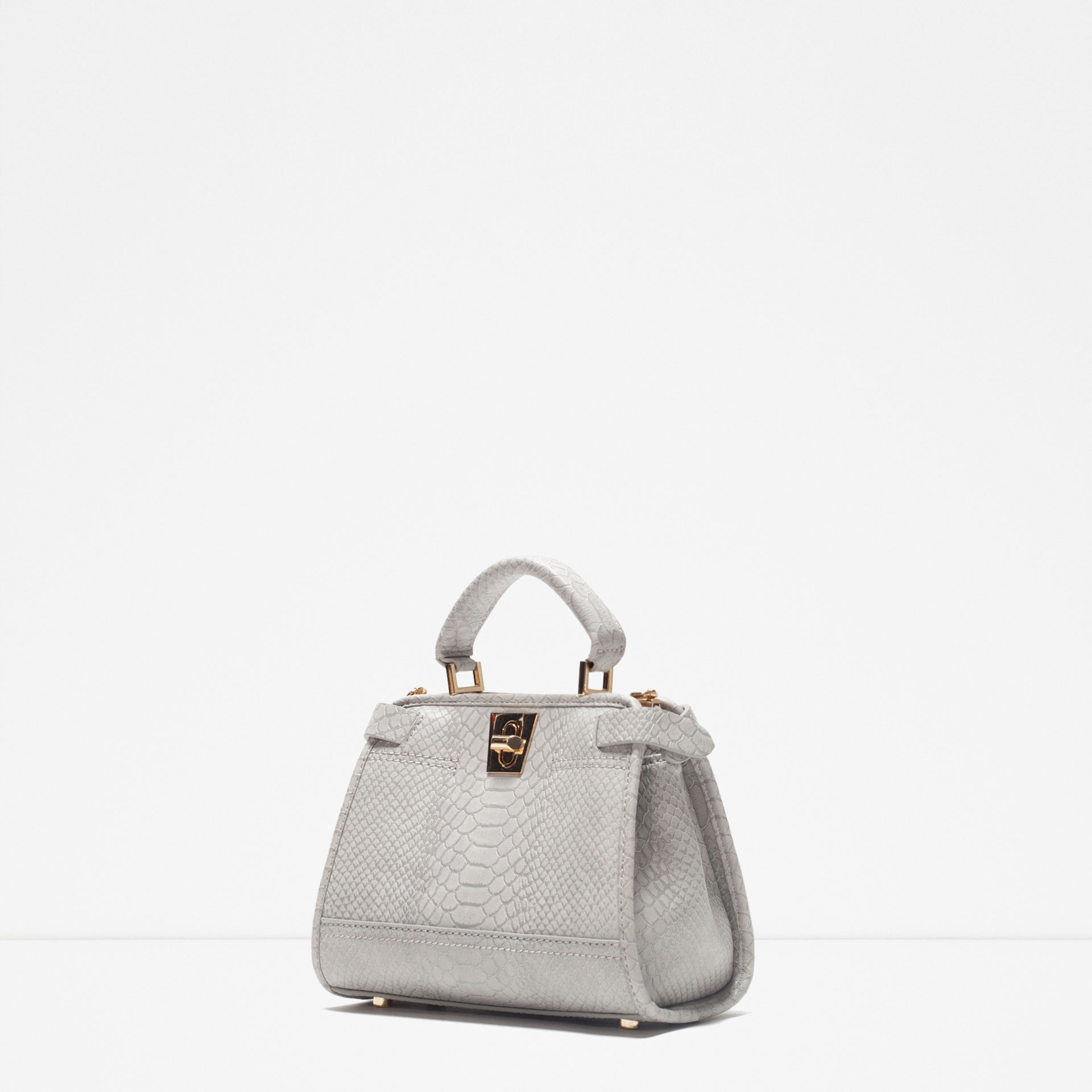 Bomb Product of the Day: Zara’s Grey Mini City Bag with Double Closure