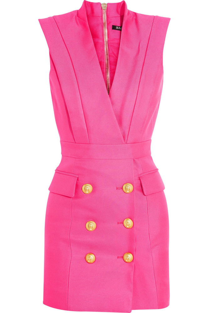 marlo hampton pink balmain mini dress