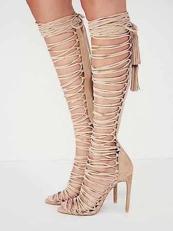 00 Jeffrey Campbell's Levluv Heel Strappy Lace Up Sandals