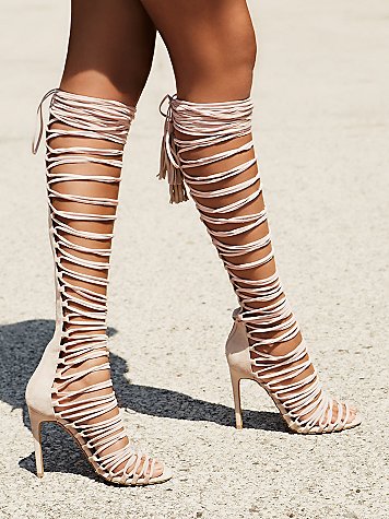 2 Jeffrey Campbell's Levluv Heel Strappy Lace Up Sandals