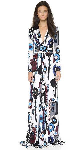 7 Eudoxie's Ludaday Weekend Annual Dinner Issa Florence Long Sleeve Wrap Maxi Dress