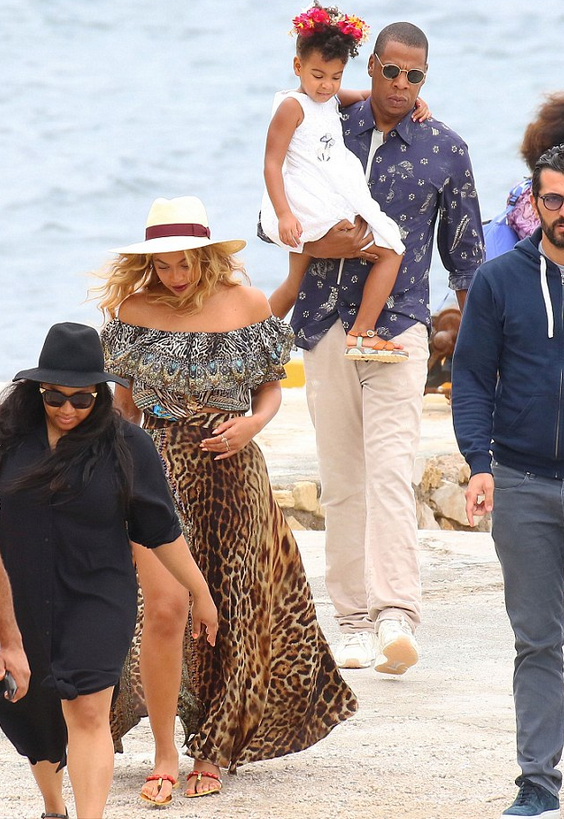 Beyonce's Sardinia Italy Camilla Ruler Of The Underworld Leopard Print High Slit Skirt