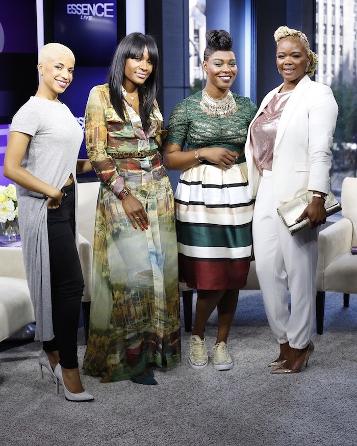 Essence Live to sit on their 'Slayed or Shade' Panel, and talked Fashion Week Chic with host Dana Blair, hairstylist Ursula Stephen, and Empire's Ta'Rhonda Jones claire sulmers fashion bomb daily