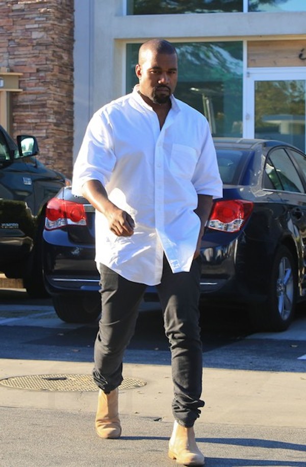 Kanye West stepped in style at Cafe Habana in Malibu.