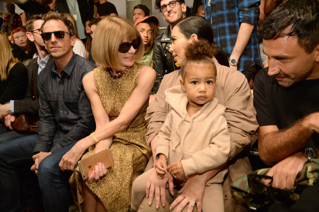 North West stuck to neutrals for her Dad Kanye West's Yeezy show.