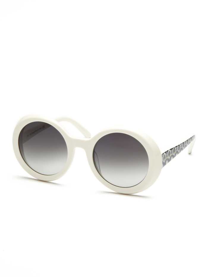 Rihanna 40 40 club Kate Spade Graceann Oversized White Sunglasses