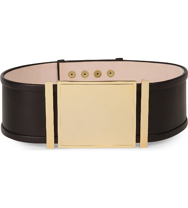 balmain-gold-toned-plaque-leather-belt
