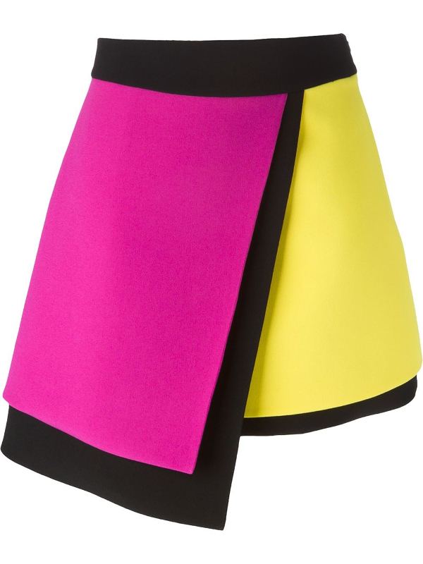 fausto-puglisi-colorblock-asymmetric-skirt