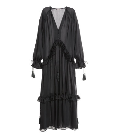 0 Angela Simmons's Instagram H&M Black Chiffon Maxi Dress 99