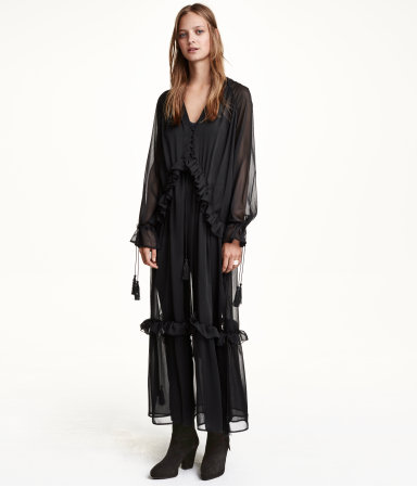 0 Angela Simmons's Instagram H&M Black Chiffon Maxi Dress
