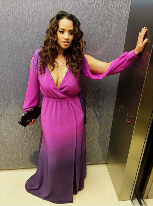 0  Dascha Polanco's Fun Fearless Latina Awards Jay Godfrey Purple Ombré Gown