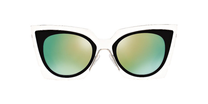 2 Adrienne Bailon's Instagram Fendi Cat Eye Green Mirrored Sunglasses