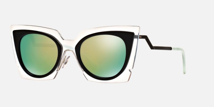 3 Adrienne Bailon's Instagram Fendi Cat Eye Green Mirrored Sunglasses