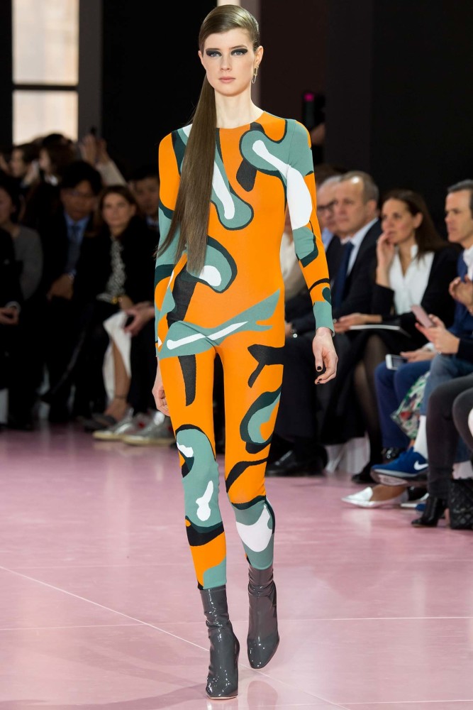8 Anna Dello Russo vs. Marjorie Harvey in Dior's Fall 2015 Swirl Print Catsuit